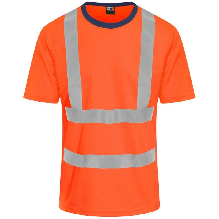 High visibility t-shirt HV Orange/Navy