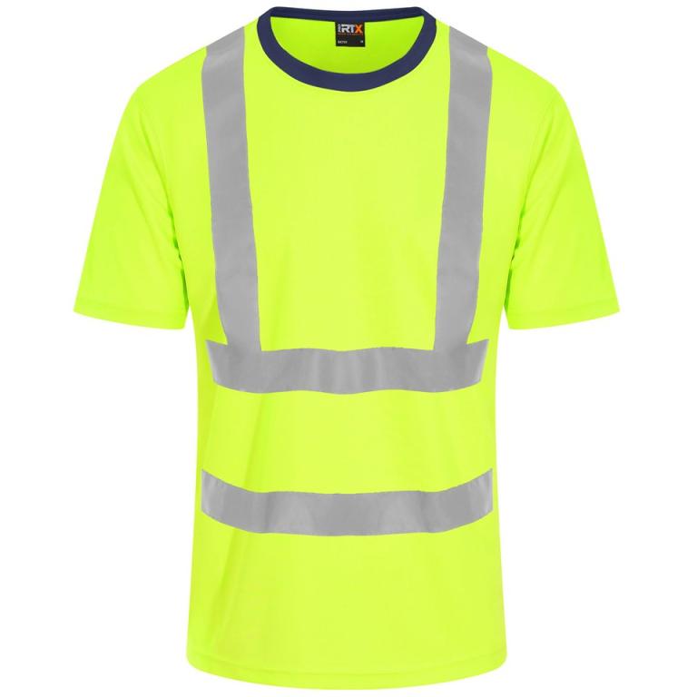 High visibility t-shirt HV Yellow/Navy