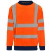 High visibility sweatshirt HV Orange/Navy
