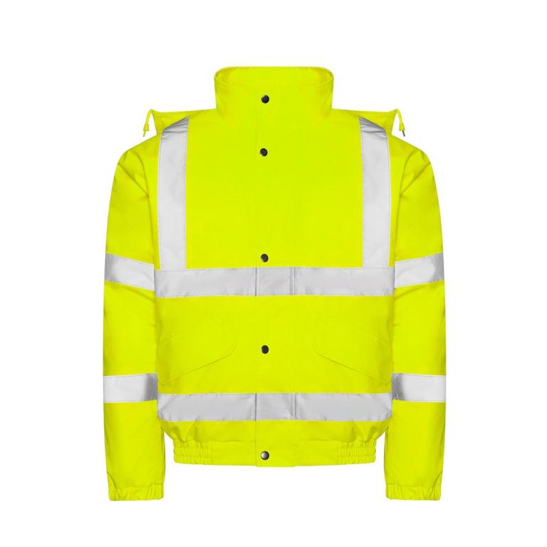 High visibility bomber jacket HV Yellow