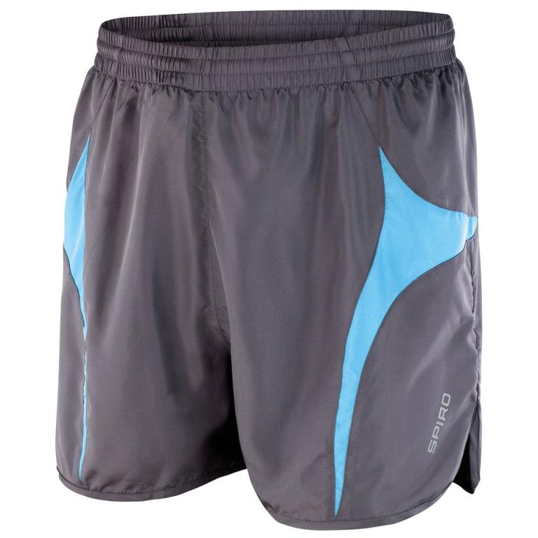 Spiro micro-lite running shorts Grey/Aqua