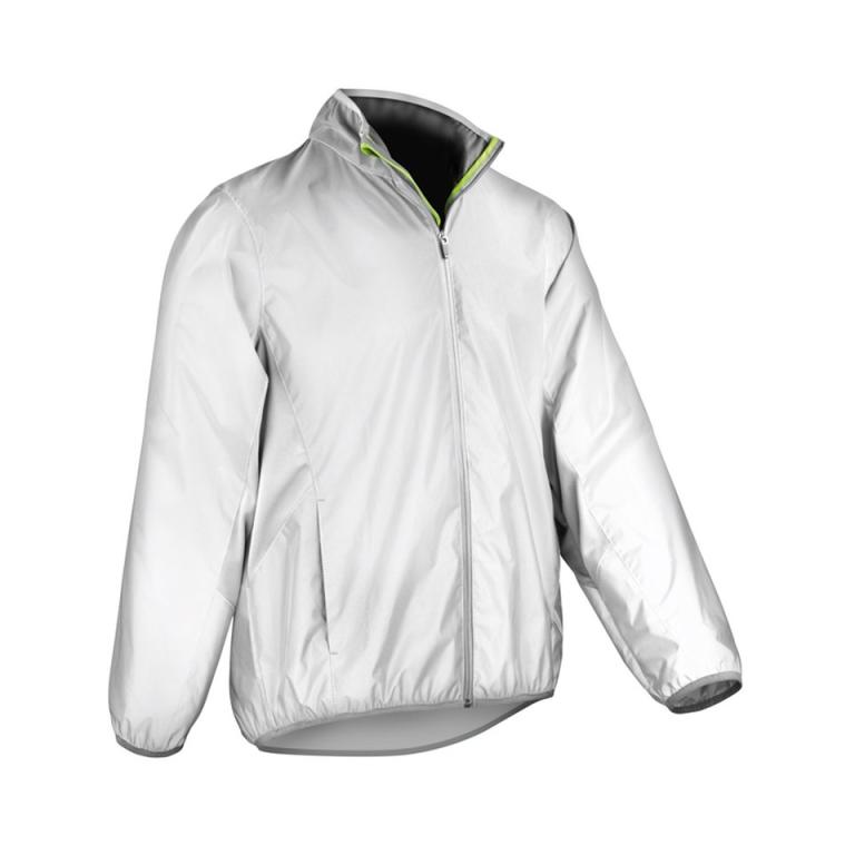 Luxe reflective hi-vis jacket Neon White