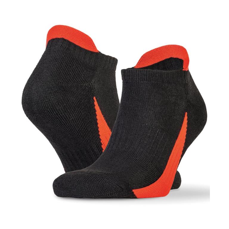 3-pack sports sneaker socks Black/Red