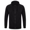 Unisex slim-fit zip-through hoodie Black