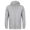 Unisex slim-fit zip-through hoodie Heather Grey