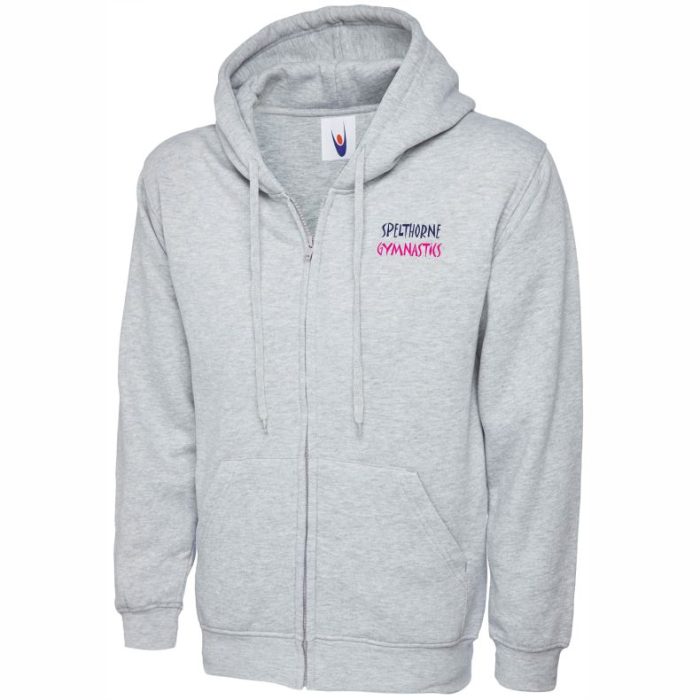 Spelthorne Gymnastics Senior Full Zip Hoodie (Heather Grey)