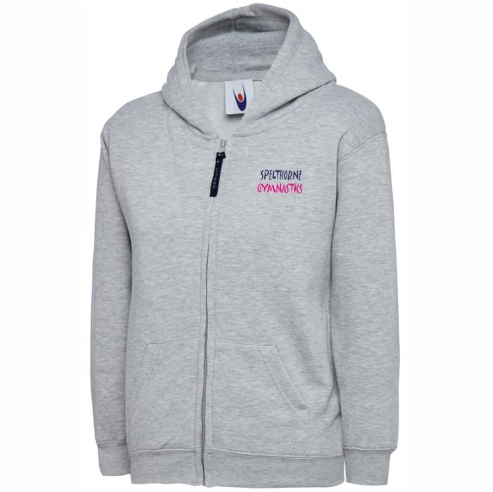 Spelthorne Gymnastics Junior Zip Hoodie (Heather Grey)