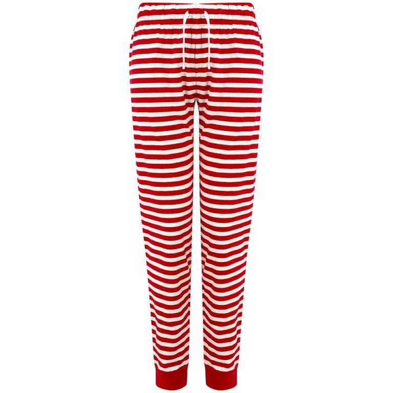 Women's cuffed lounge pants Red/White Stripes