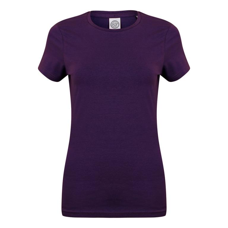 Feel good women's stretch t-shirt Deep Purple