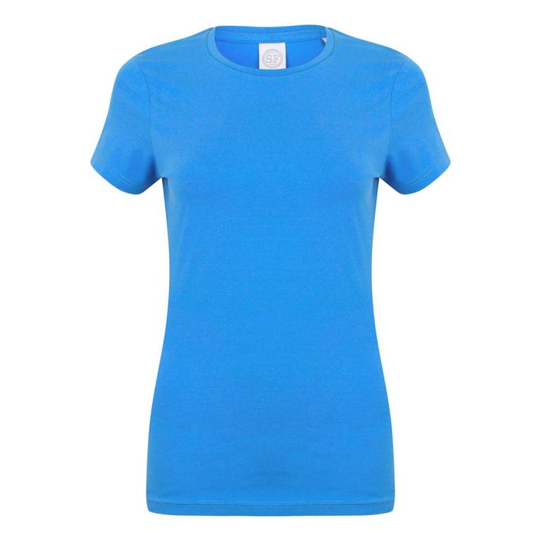 Feel good women's stretch t-shirt Heather Blue