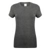 Feel good women's stretch t-shirt - heather-charcoal - xs