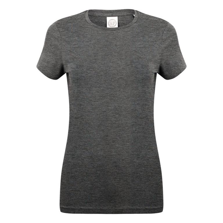 Feel good women's stretch t-shirt Heather Charcoal