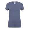 Feel good women's stretch t-shirt - heather-navy - xs