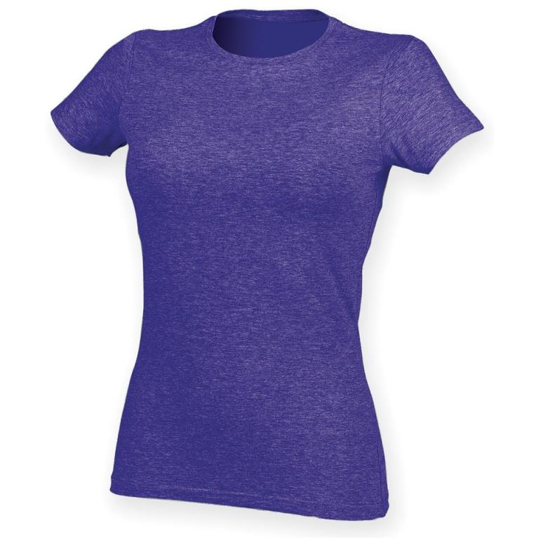 Feel good women's stretch t-shirt Heather Purple