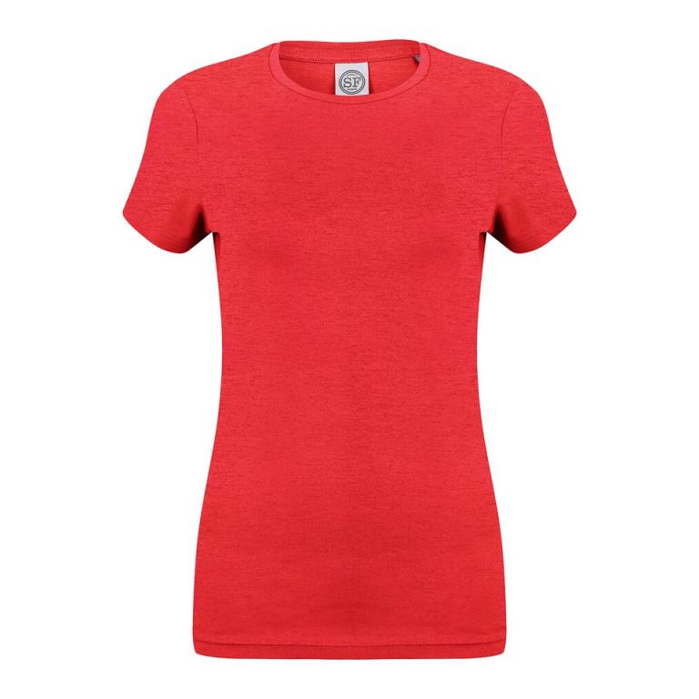 Feel good women's stretch t-shirt Heather Red