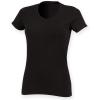 Feel good women's stretch v-neck t-shirt Black