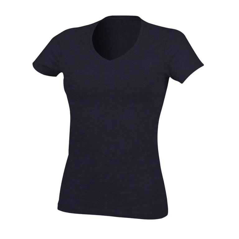 Feel good women's stretch v-neck t-shirt Navy