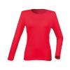 Women's feel good long sleeved stretch t-shirt Bright Red
