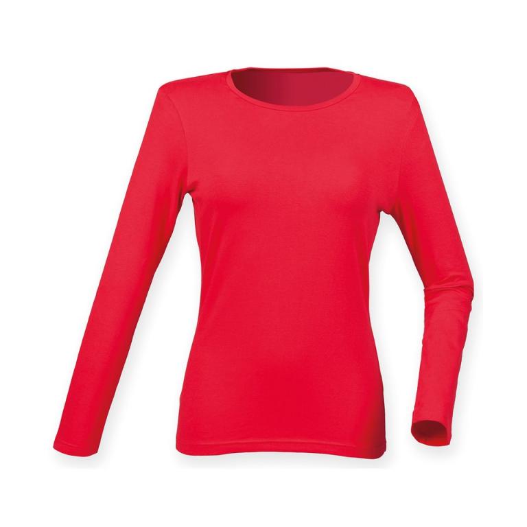 Women's feel good long sleeved stretch t-shirt Bright Red