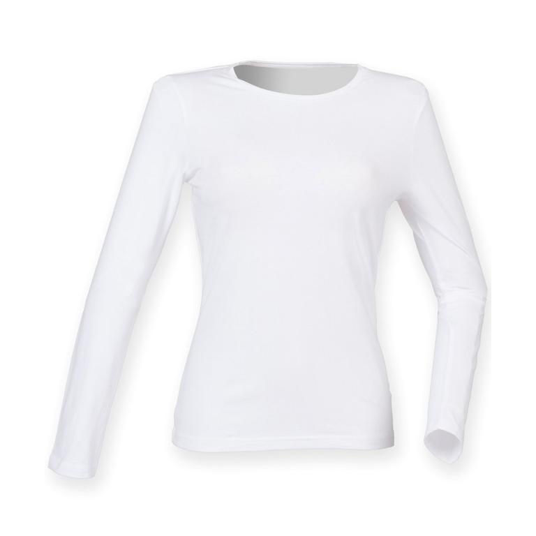 Women's feel good long sleeved stretch t-shirt White