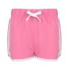 Kids retro shorts Bright Pink/White