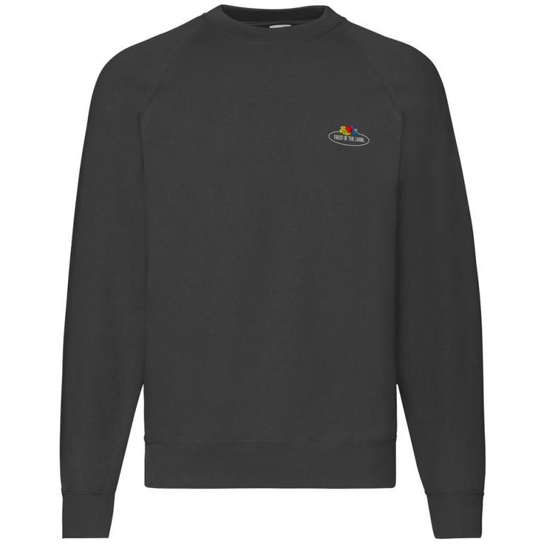 Vintage raglan sweatshirt small logo print Black
