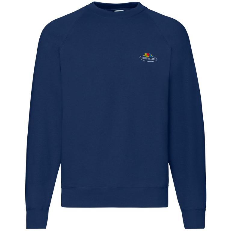 Vintage raglan sweatshirt small logo print Navy