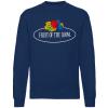 Vintage set-in sweatshirt large logo print Navy