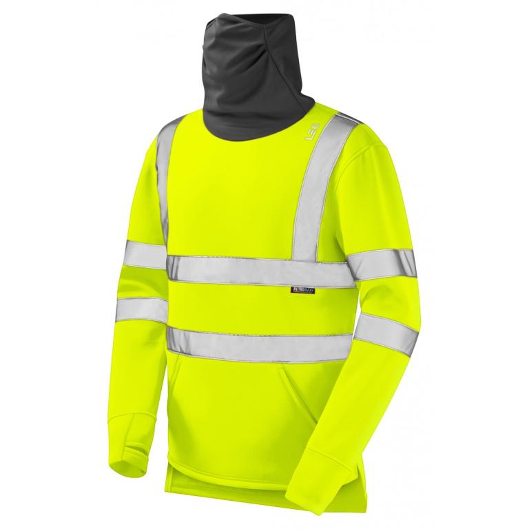 Combesgate ISO 20471 Cl 3 Ecoviz Al Snood Sweatshirt Yellow