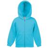 Kids classic hooded sweatshirt jacket Azure Blue