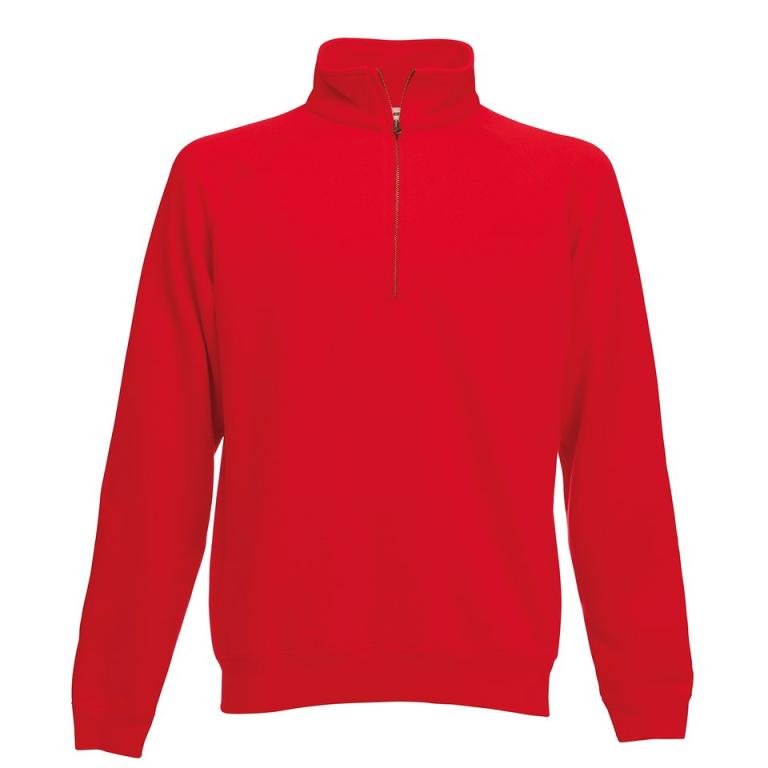 Classic 80/20 zip neck sweatshirt Red