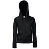 Women's premium 70/30 hooded sweatshirt jacket Black