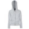 Women's premium 70/30 hooded sweatshirt jacket Heather Grey