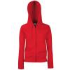 Women's premium 70/30 hooded sweatshirt jacket Red