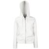 Women's premium 70/30 hooded sweatshirt jacket White
