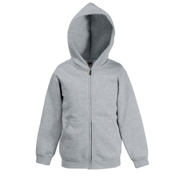 Kids premium hooded sweatshirt jacket Heather Grey
