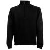 Premium 70/30 zip-neck sweatshirt Black