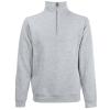 Premium 70/30 zip-neck sweatshirt Heather Grey