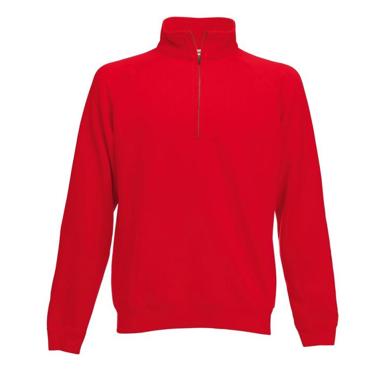 Premium 70/30 zip-neck sweatshirt Red
