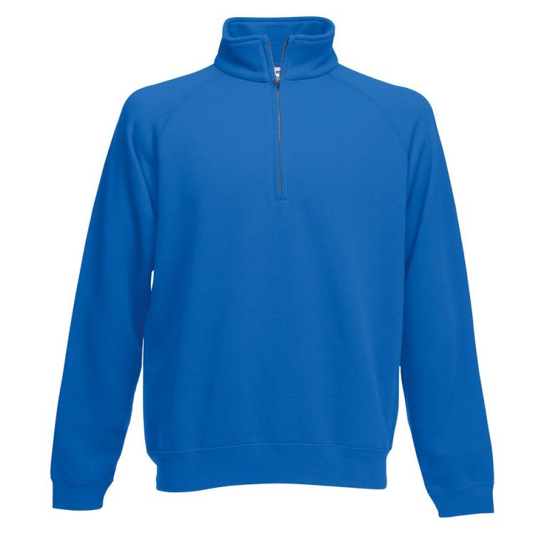 Premium 70/30 zip-neck sweatshirt Royal Blue