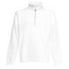 Premium 70/30 zip-neck sweatshirt White