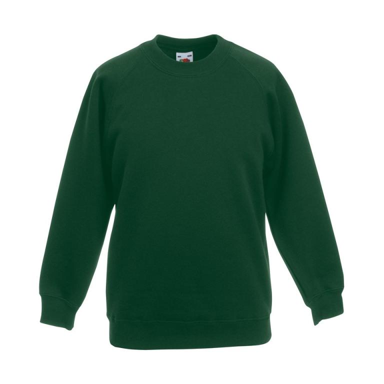 Premium 70/30 kids raglan sweatshirt Bottle Green