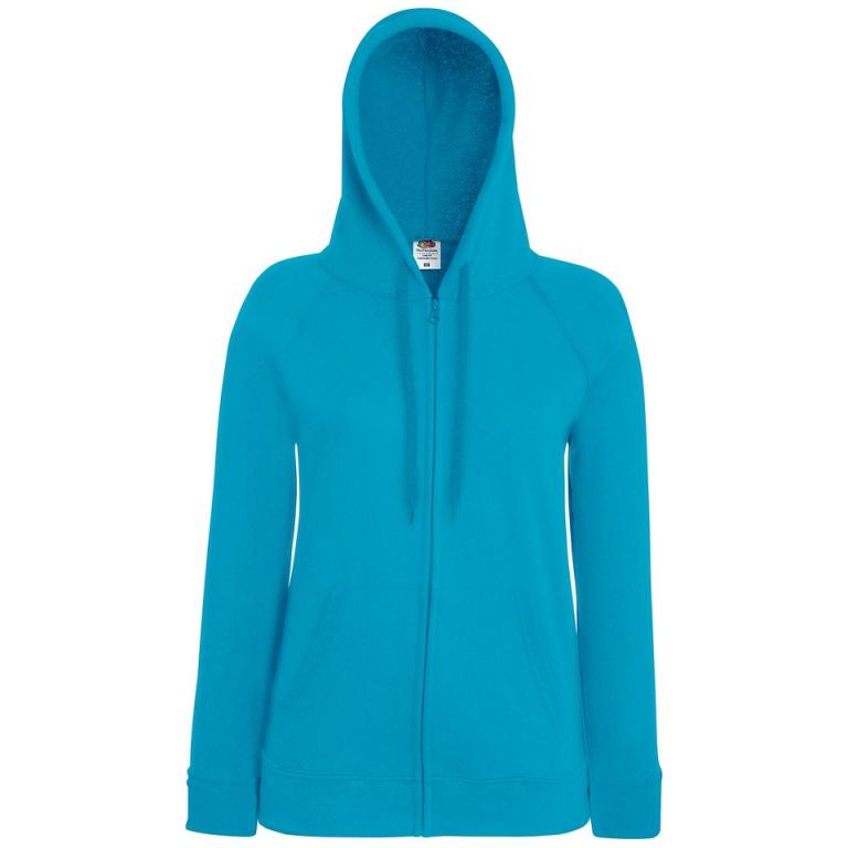 Women's lightweight hooded sweatshirt jacket Azure Blue