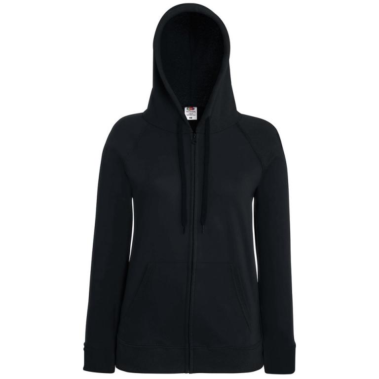 Women's lightweight hooded sweatshirt jacket Black