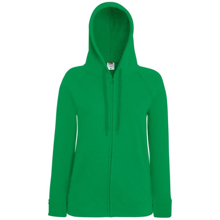 Women's lightweight hooded sweatshirt jacket Kelly Green