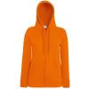 Women's lightweight hooded sweatshirt jacket Orange