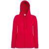 Women's lightweight hooded sweatshirt jacket Red
