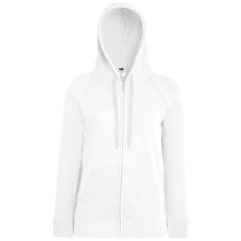Women's lightweight hooded sweatshirt jacket White