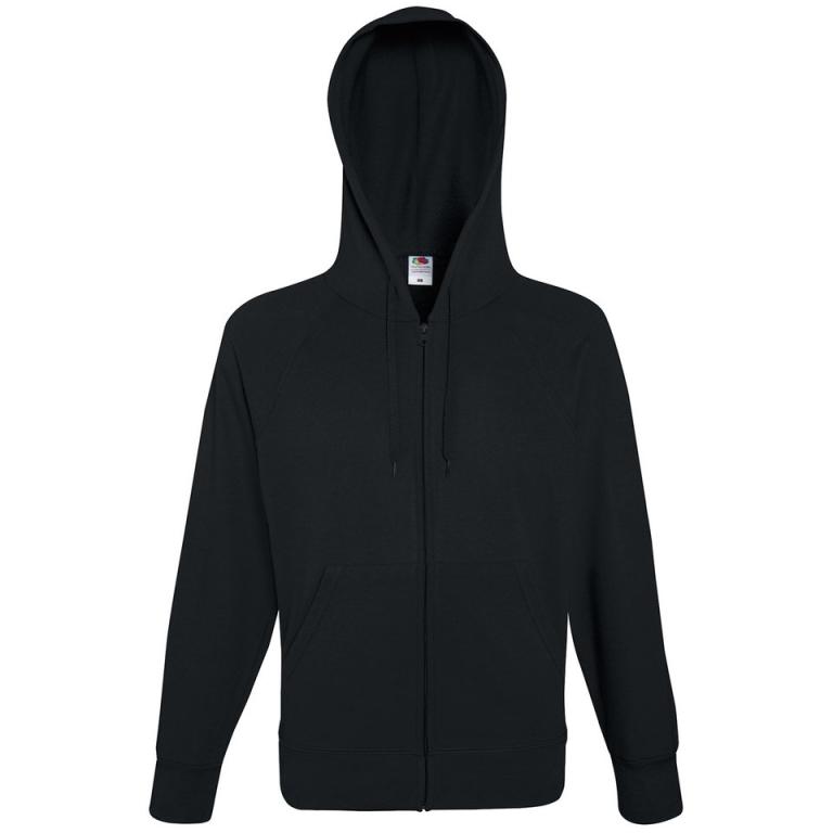 Lightweight hooded sweatshirt jacket Black
