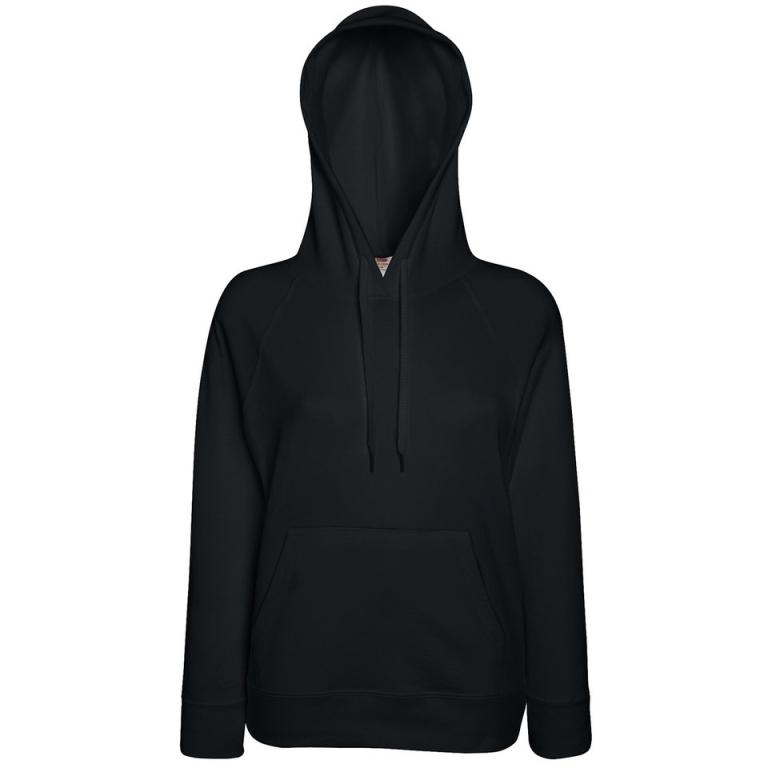 Lady-fit lightweight hooded sweatshirt Black